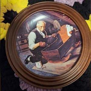 "Grandpa's Gift" plate by Norman Rockwell